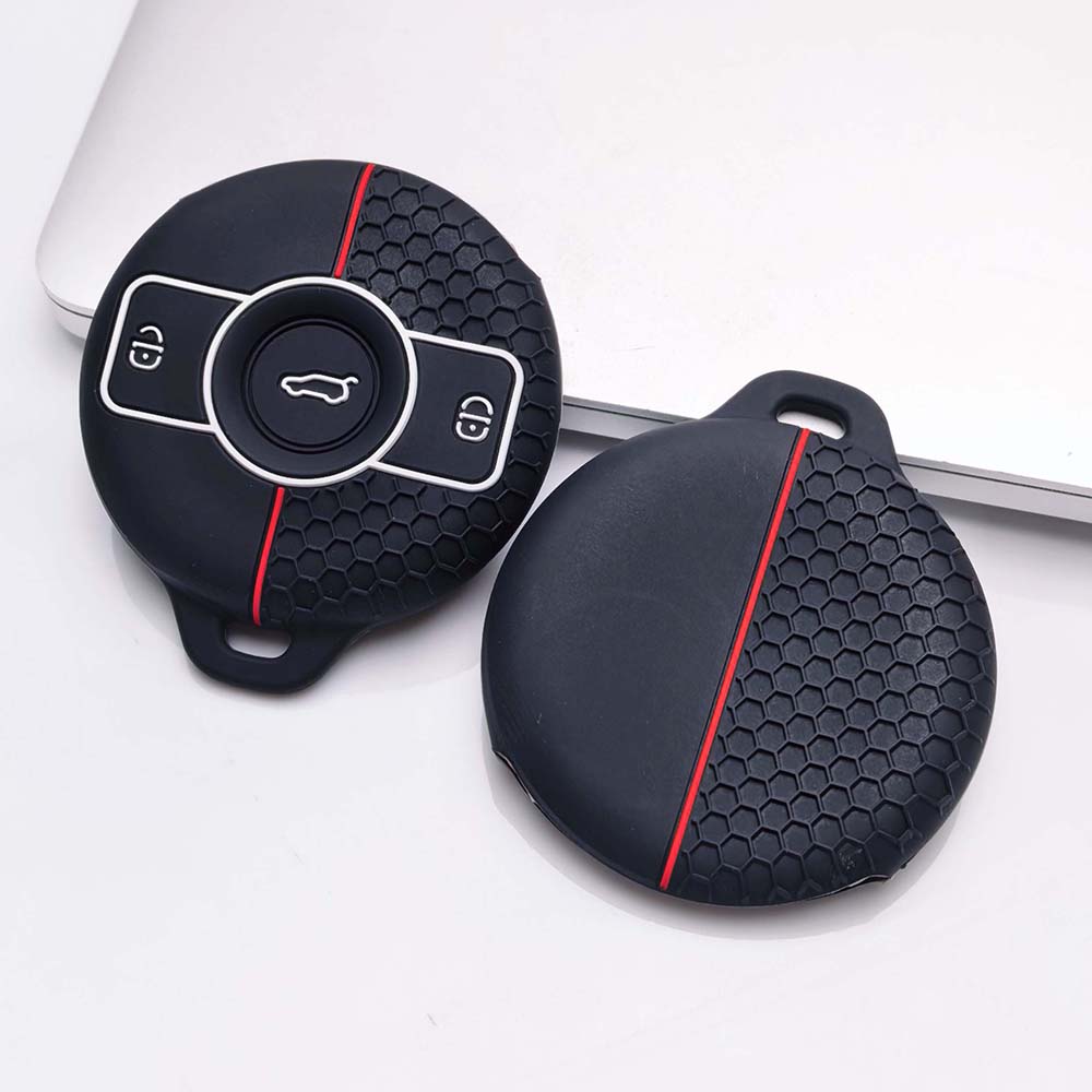 Key Holder Cover for Mercedes with Keychain Silicone Car Key Protective Cover Anti-Scratch Anti-Shock Keychain Holder Soft Grip Texture