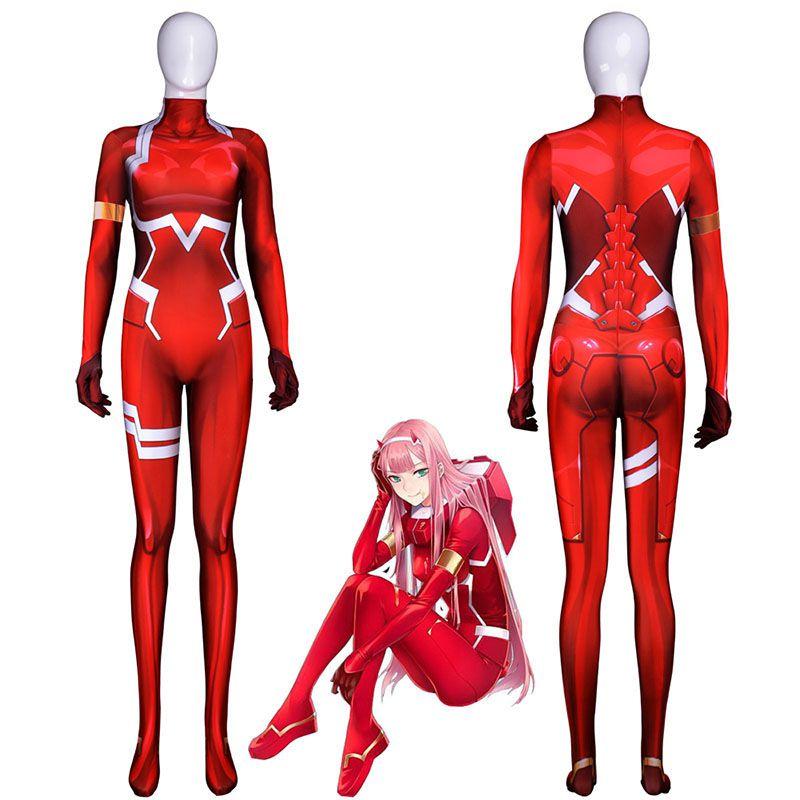 Stunning Anime Darling In The Franxx Zero Two 02 Cosplay Sexy Bodysuit For Women