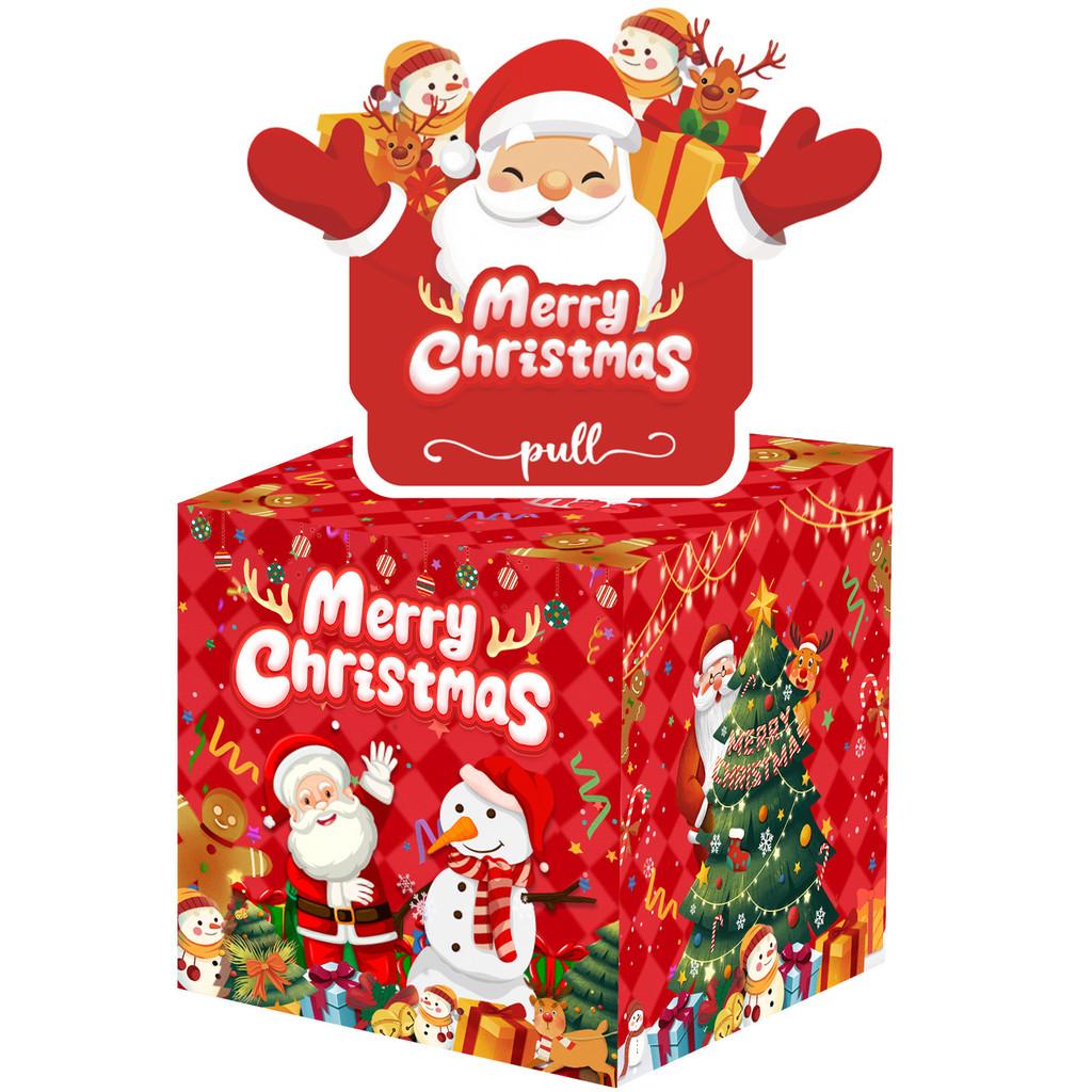 Money Santa Claus Container With Red Paper Material For Christmas Decor Festive