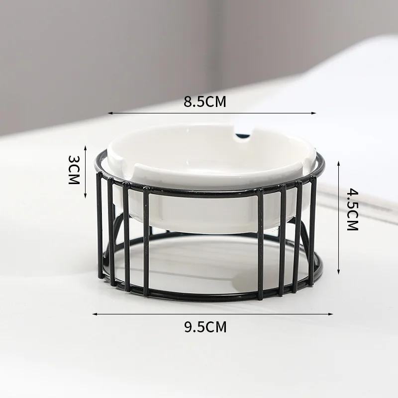 Ashtray with Shelf Living Room Decoration Geometric Ashtray Ornaments Creative Home Modern Trend Office Ceramic Ashtray