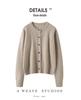 Elegant Twisted Cable Cashmere Cardigan - 2026 Autumn/Winter Women's Round Neck Thick Base Layer, Loose yet Slimming Outerwear