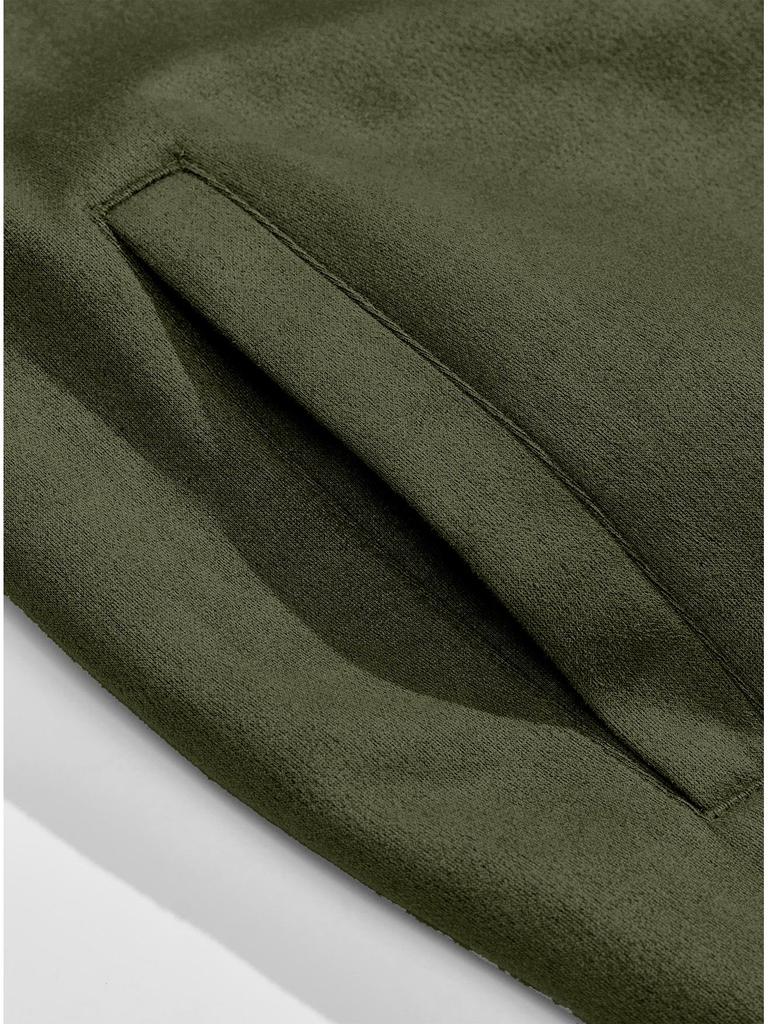 Men's European and American Fashion Suede Plush Lightweight Hoodie Jacket