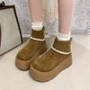 Versatile Explosion High Value Thick Bottom Retro Heightening Boken Short Boots Women's Season Small Casual