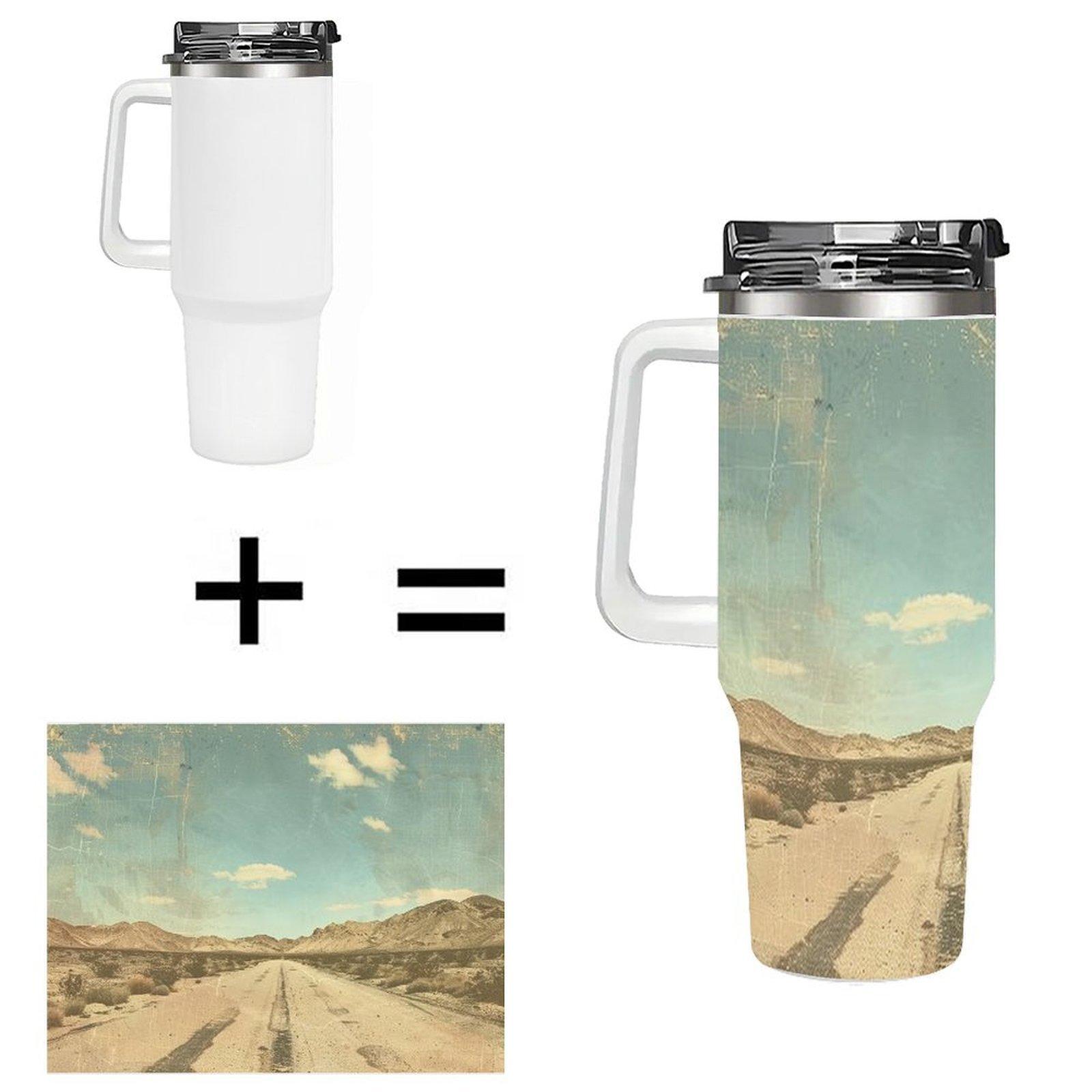 40oz Sublimation Blank Insulated Mug Drop Shipping Car Travel Tumbler for Graduation Custom Souvenir Presents 40oz(1133.98g)