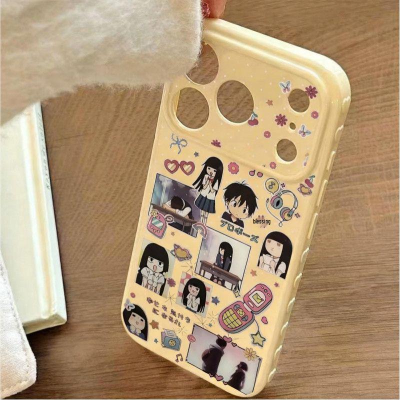 

Side Love Heart Soft Case for Apple 17 Pro Max, 16, 15, 14, 13 - Large Window, Full Coverage, Dopamine Design Apple 17 Pro Max