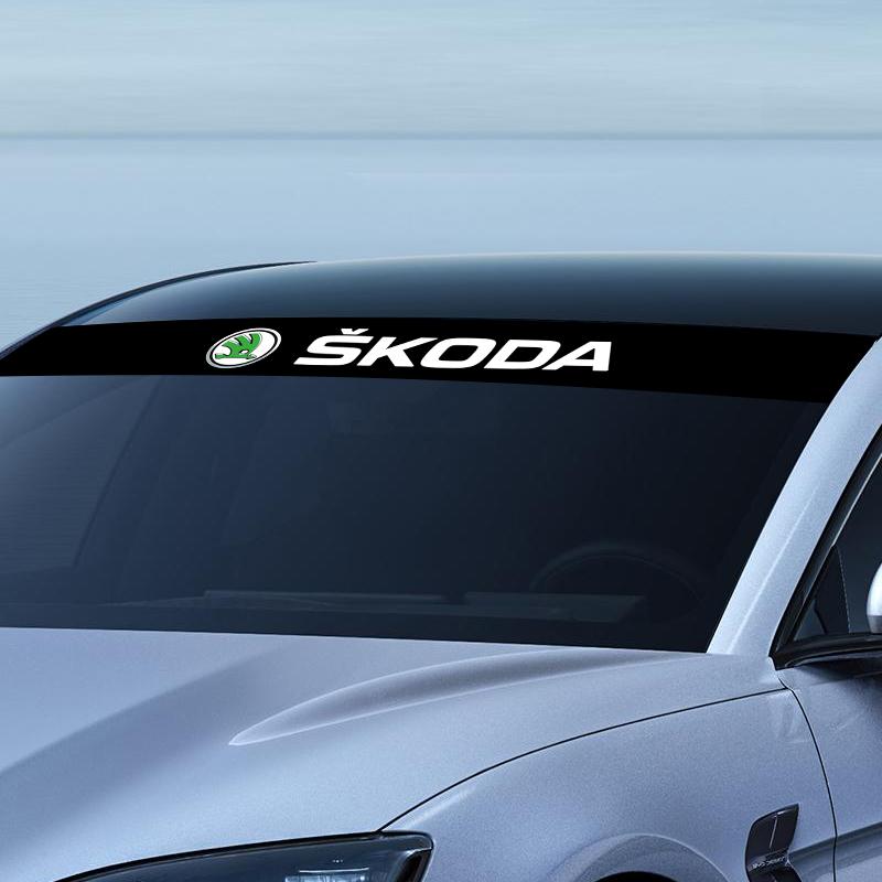 Samolepky na přední sklo auta Přední a zadní ozdobný emblém Pro Škoda Octavia Superb Rapid Kodiaq Karoq Fabia Kamiq Roomster Citigo