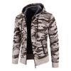 Men's 2021 Camouflage Plus Size Velvet Sweater Cardigan Slim Fit Hooded Jacket