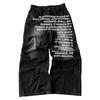 RogueWave Y2K Jeans Vintage American Pattern Letter Jeans Streetwear Gothic Harajuku Hip Hop Men Women Fashion Casual Wide Leg Jeans