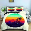 Ocean Beach Coconut Forest King Queen Duvet Cover Seaside Scenery Bedding Set Hawaii Coast Comforter Cover Polyester Quilt Cover