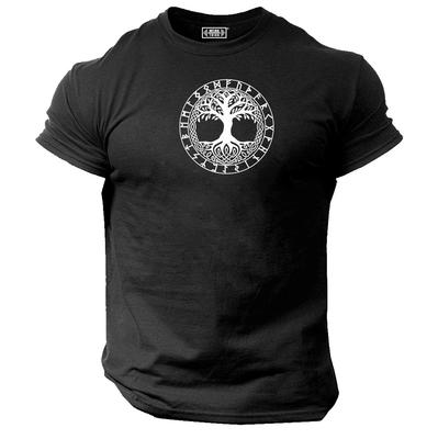 Maglietta Yggdrasil Abbigliamento Palestra Bodybuilding Allenamento MMA Vichinghi Albero della Vita Top