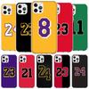 Basketball 23 24 8 Number Cover Phone Case For iPhone 16 17 Air 15 14 Pro Max 16E Phone Case 13 Mini 12 11 7 SE 8 Print Pattern