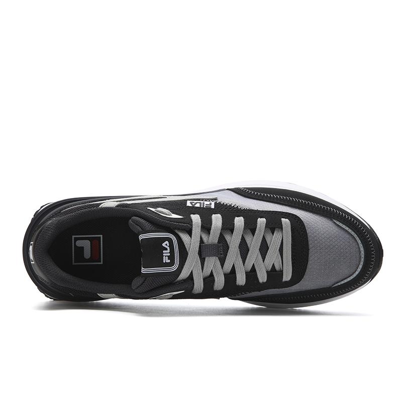 Men's Sneakers FILA Renno Fabric Cushioning Abrasion Resistant Breathable Low top Casual Shoes Men's Black