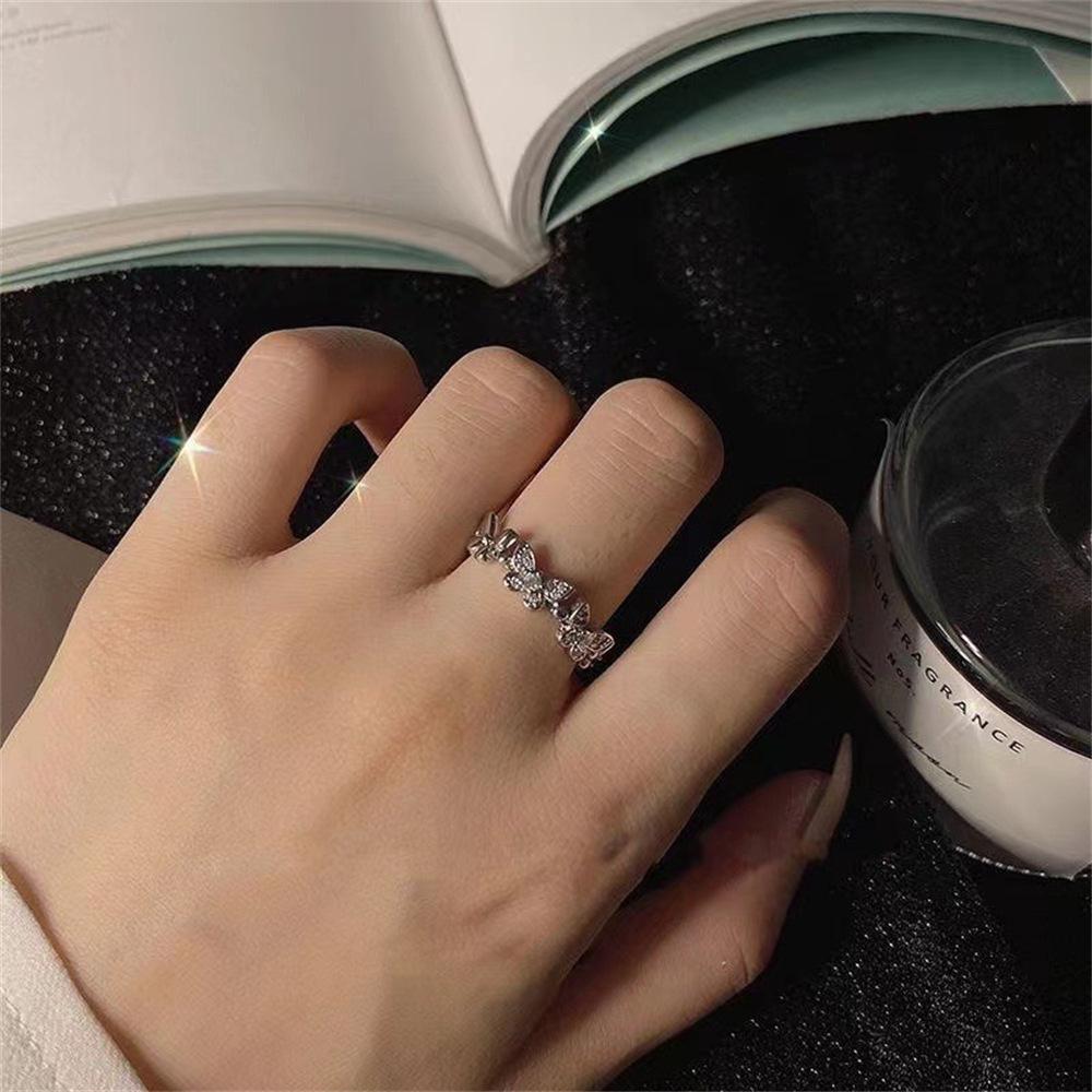 Retro Heavy Industry S plain ring, non-fading opening adjustable index finger ring