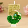 Number Birthday Candle 0-9 Set for Cake Decoration Kids Party Baking Supplies Glitter Finish with Toy Vehicle Detail
