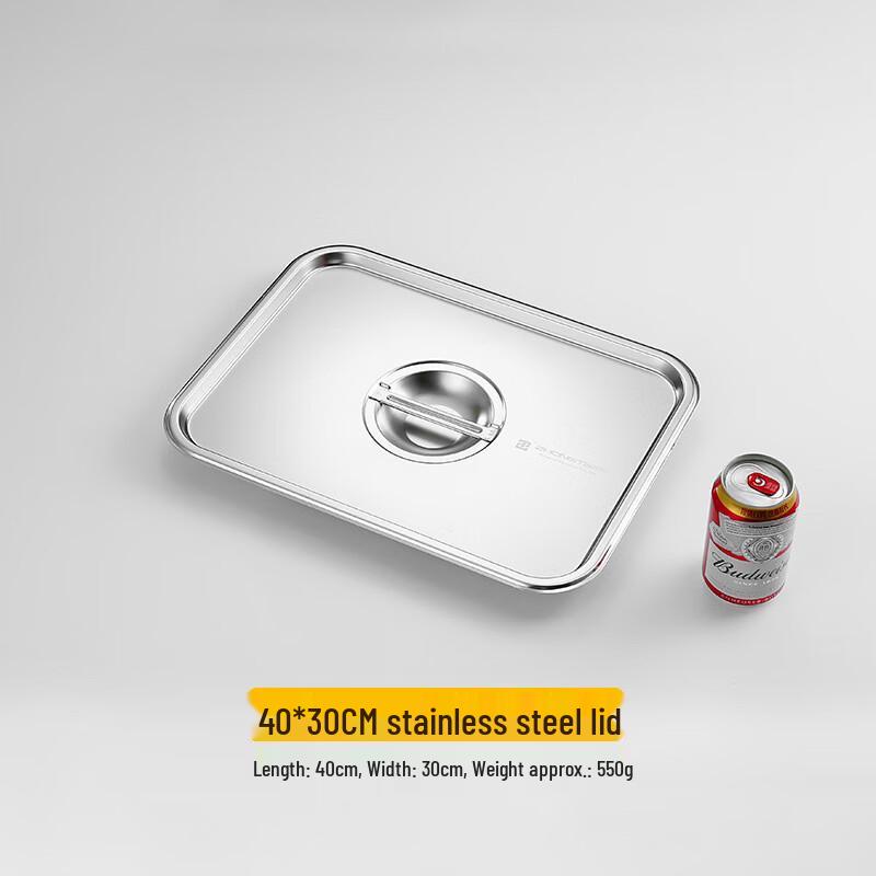 304 Stainless Steel Square Food Tray with Drain & Lid