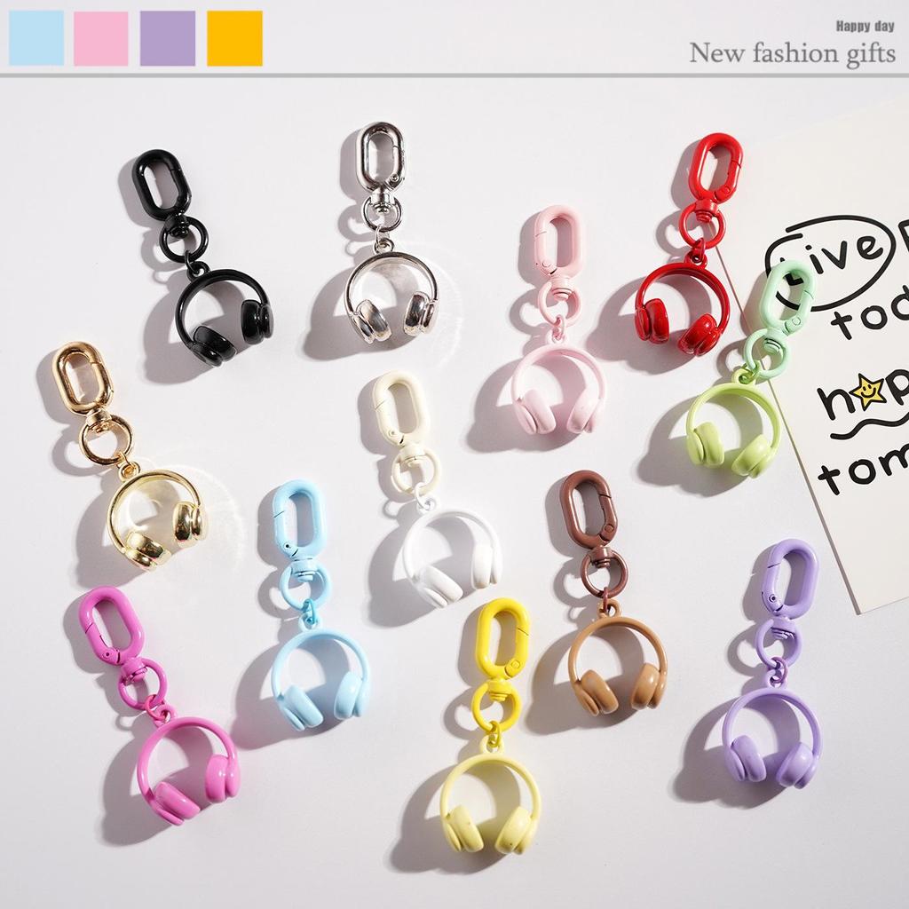 Cute Cartoon Earphone Keychain Pendant and Bag Charm