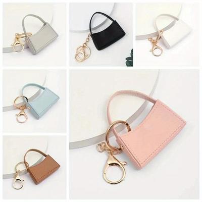 Kawaii Schlüsselanhänger Neue kleine gebogene Tasche Candy Farbe Anhänger kreative Mini DIY Zubehör