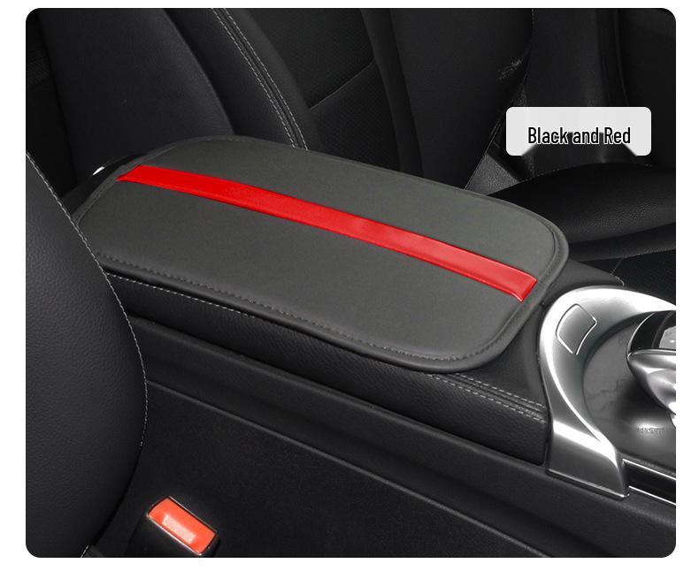 Universal Non-Slip Black Car Armrest Pad - Wear-Resistant Interior Accessory