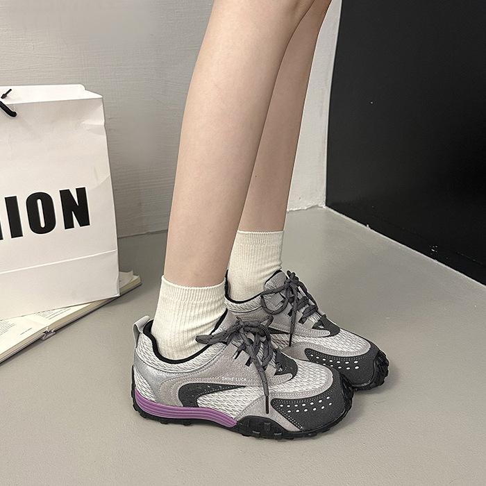 2025 summer new fashion casual shoes women's platform heightening sports shoes ins versatile breathable mesh Forrest Gump shoes