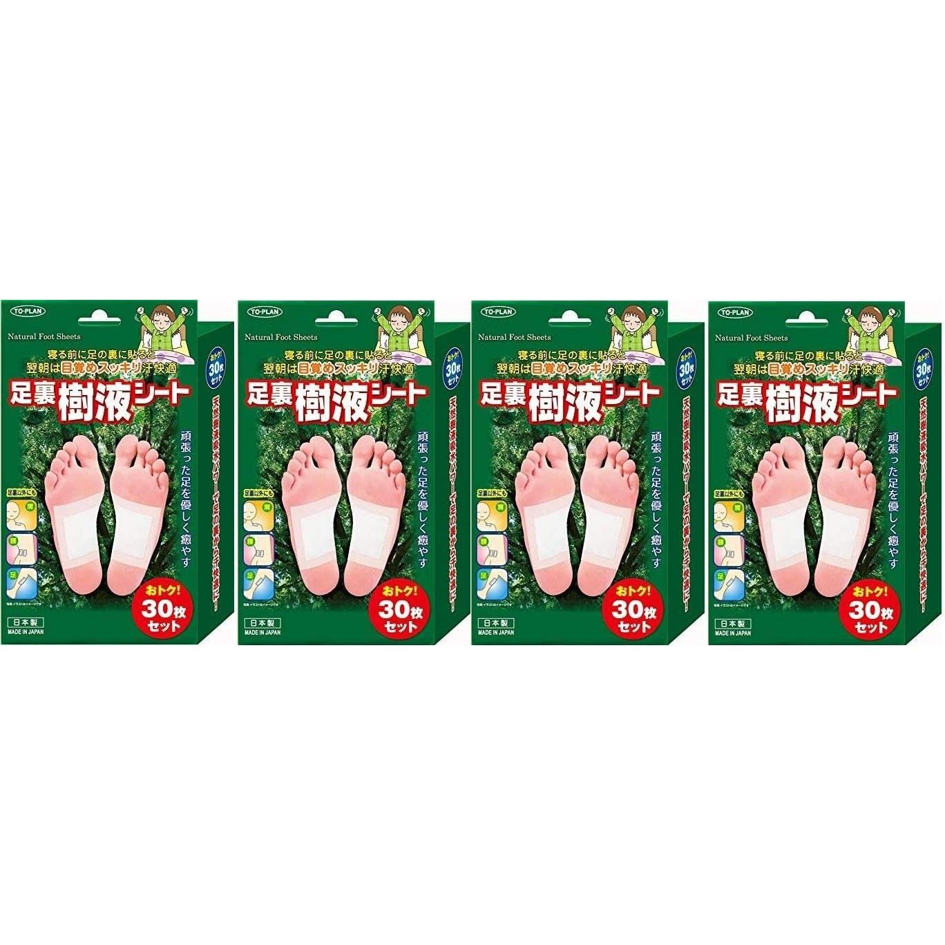 Bulk Purchase TO-PLAN Foot Detox Pads 30 Sheets x 4 Packs