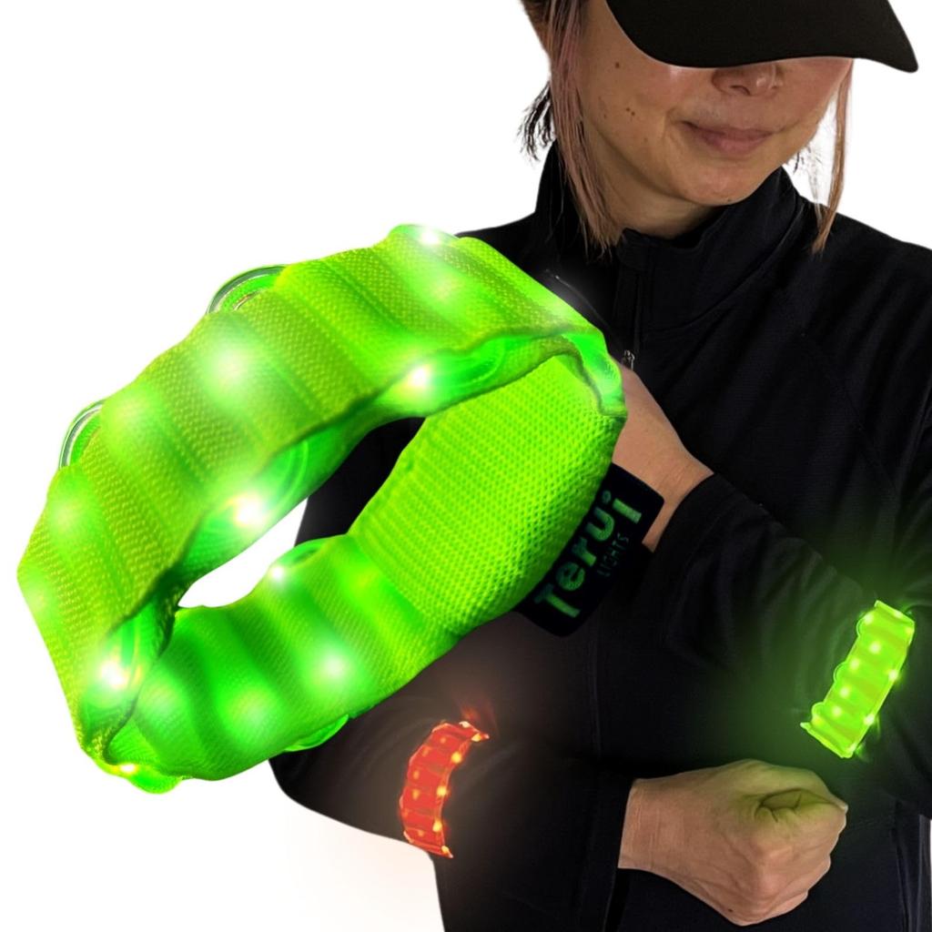 TERUI Lights Running Light LED Wristband Rechargeable Night Walking Night
