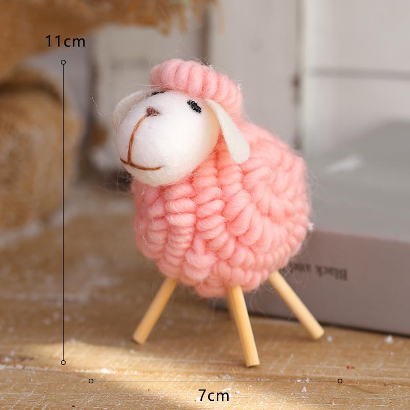 Festive Tabletop Christmas Tree Decor Felt Sheep Modern Design Holiday Parties