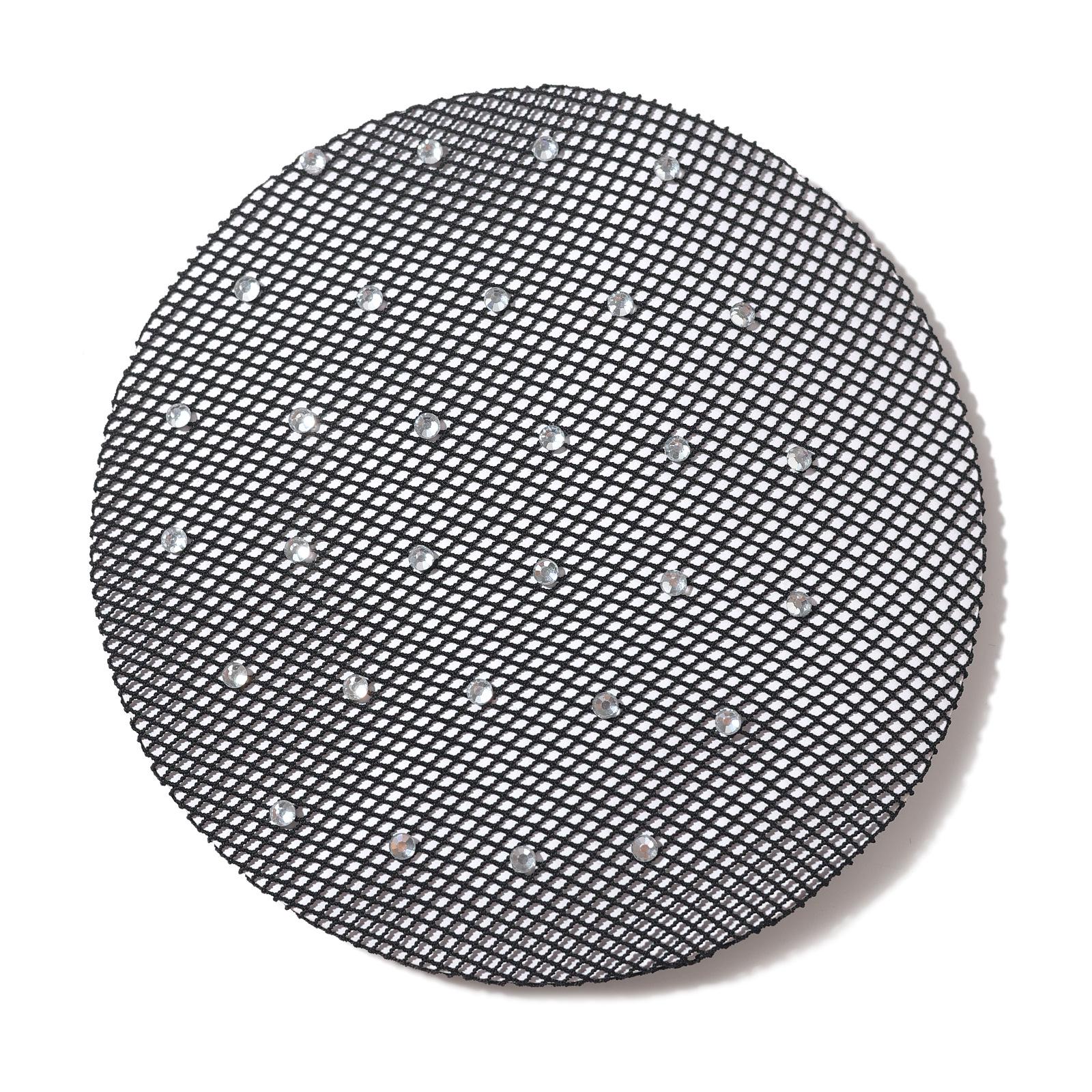 

Bell-Shaped Rhinestone Hair Net for Daily Performance Buns - High Elasticity Essential for Girls чорний