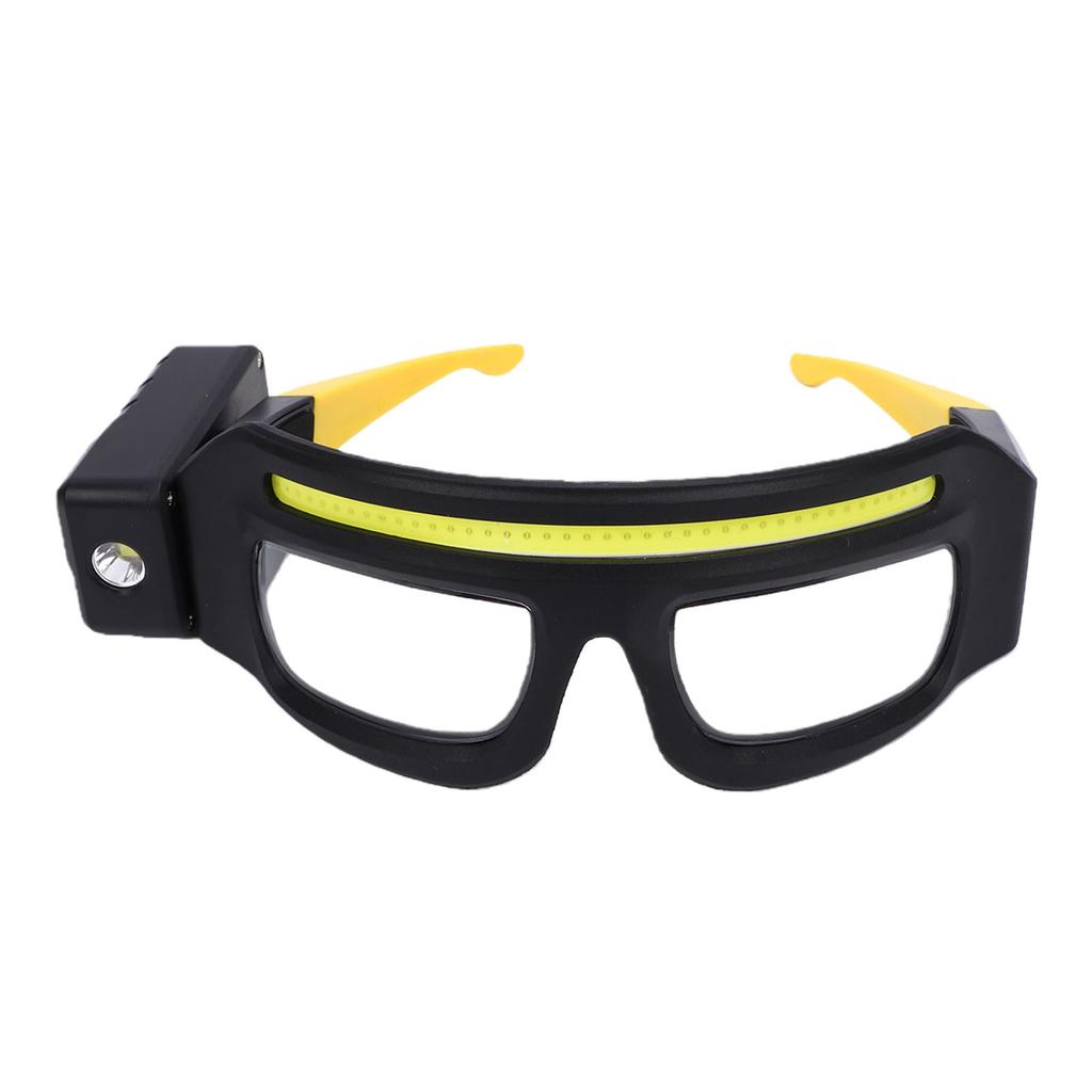 LED Headlight Glasses with Motion Sensor and Touch Control USB C Charging 5 Modes Lighted Safety Glasses for Repair