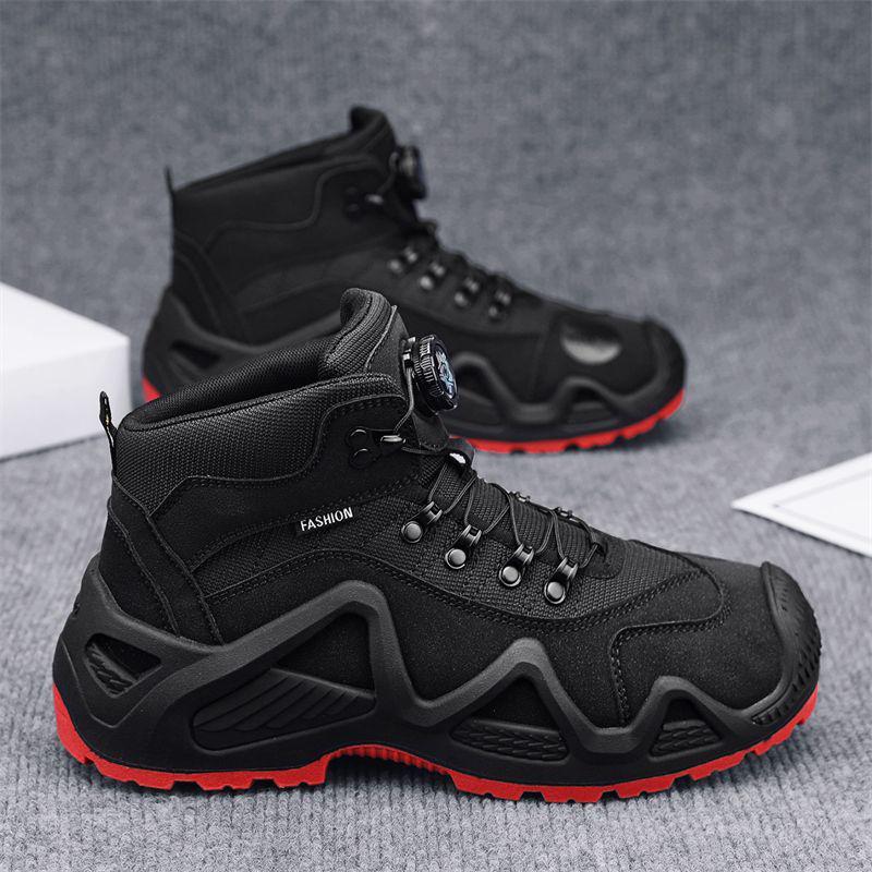 

Мужские высокие уличные повседневные ботинки для хайкинга и работы 2025 - На толстой подошве, износостойкие, модные в стиле Мартин для осени Default