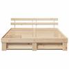 Bed Frame with Headboard Brown 180 x 200 cm Solid Pine Wood