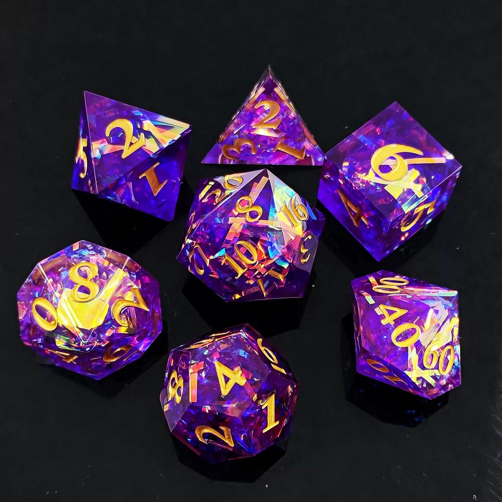 Transparent Resin DND Dice Set Dungeons & Dragons D20 Cthulhu Polyhedron Dice COC Running Group Board Game