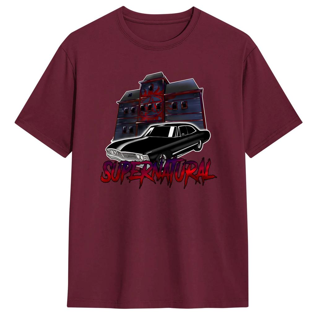 SupernaturAl Impala TShirt Summer Cotton T Shirts For Male Hip Hop Pattern Tshirt Short Sleeve Classic Tees