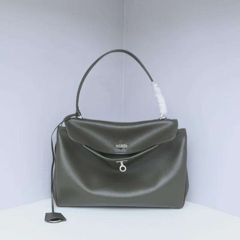 

Genuine Leather Women s Kelly Rodeo Tote Shoulder Handbag Mini 23.5x9x17cm