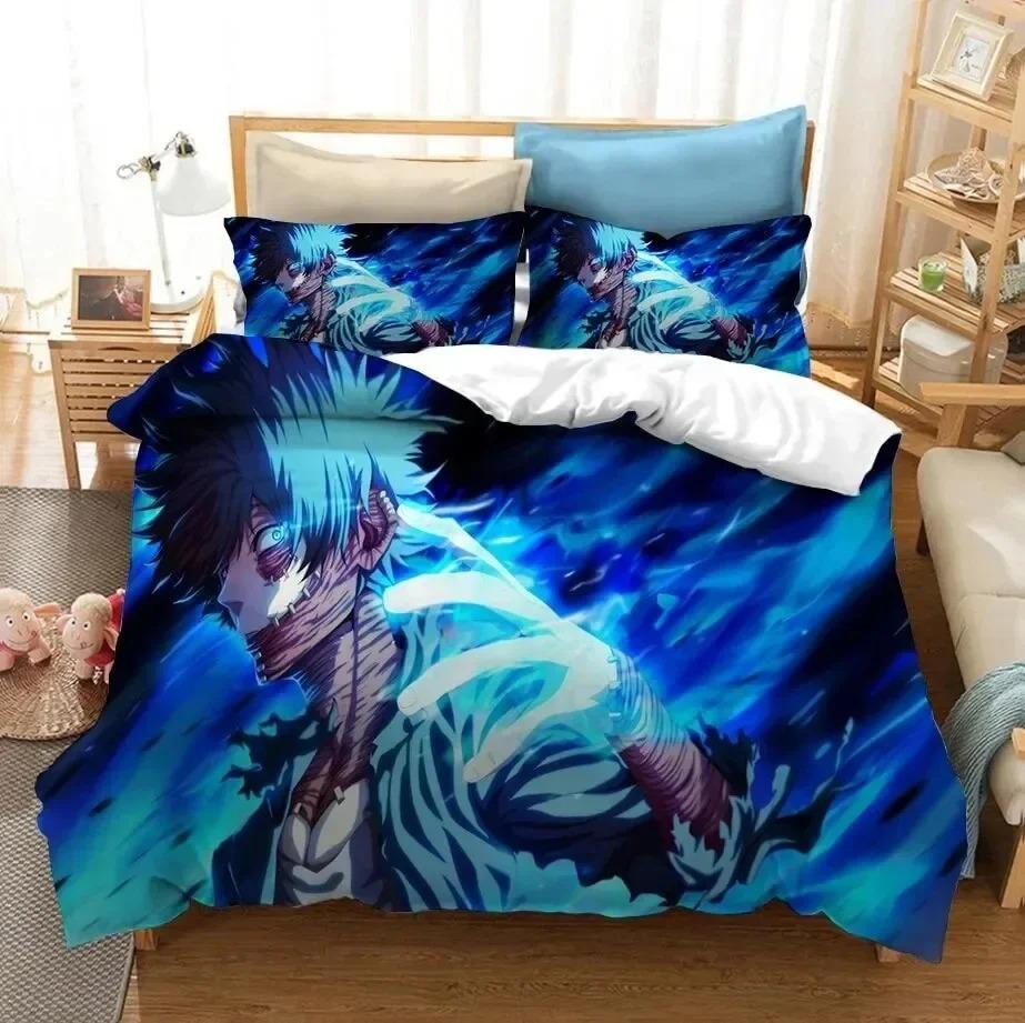 Anime 3D-tryck My Hero Academia Shoto Todoroki Sängkläder Påslakan Sängset Täcke Örngott Täcke King Queen Size
