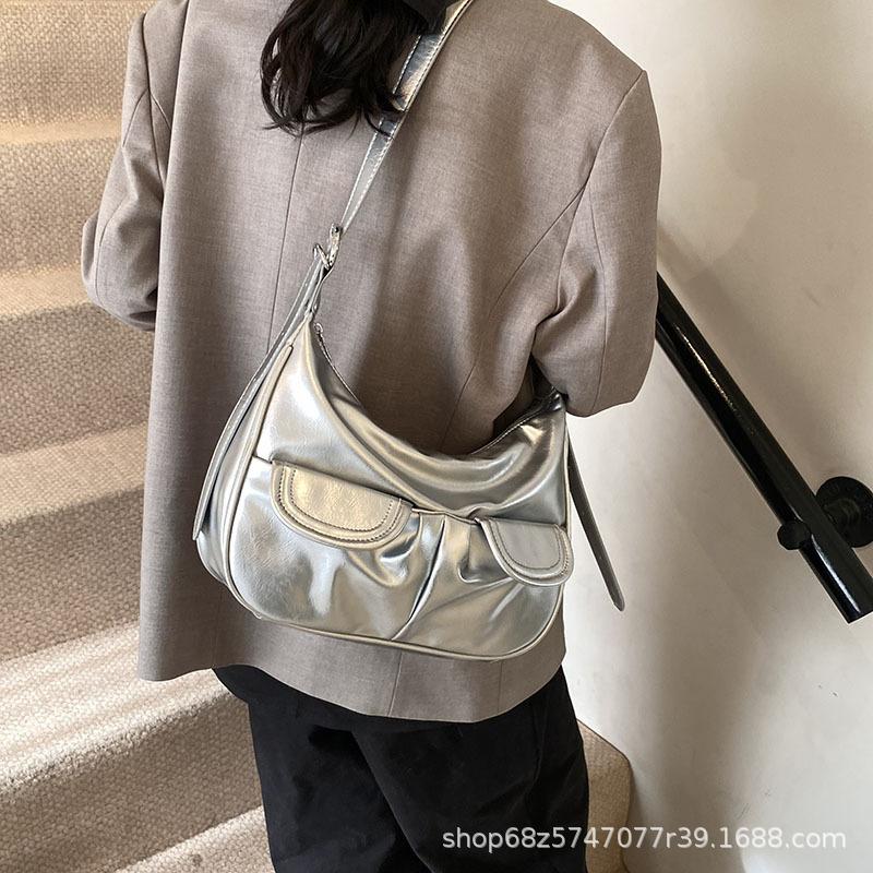 2025 new bag women's niche design Sen Meng women's bag autumn and winter retro feeling foreign tote bag shoulder messenger bag