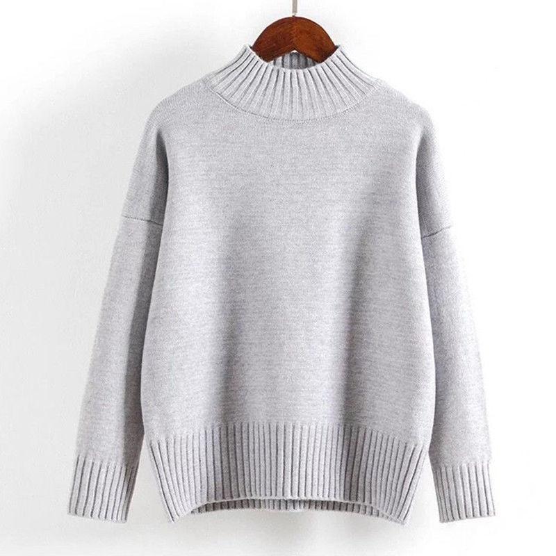 Fashion Turtleneck Sweater Women Autumn Winter Pullover Jumper Pull Streetwear Casual Knitted Sweater