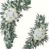 2-piece Set of Simulated Wedding Door Lintel Flower Arrangement for Outdoor Ceremony Decoration