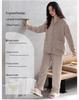 Women's Winter Flannel Pajama Set - Lapel Collar, Long Sleeve, Long Pants, Casual, Warm, For Home or Outings