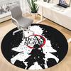 1PC Demon Slayer Office Round Rug - Perfect for Office or Study Decor, Machine Washable, Non-Slip Backing, Decorative Floor Mat