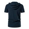 Cotton Linen Men's Long-Sleeved Shirts Summer Men Solid Color Casual Beach Style Hooded Shirts