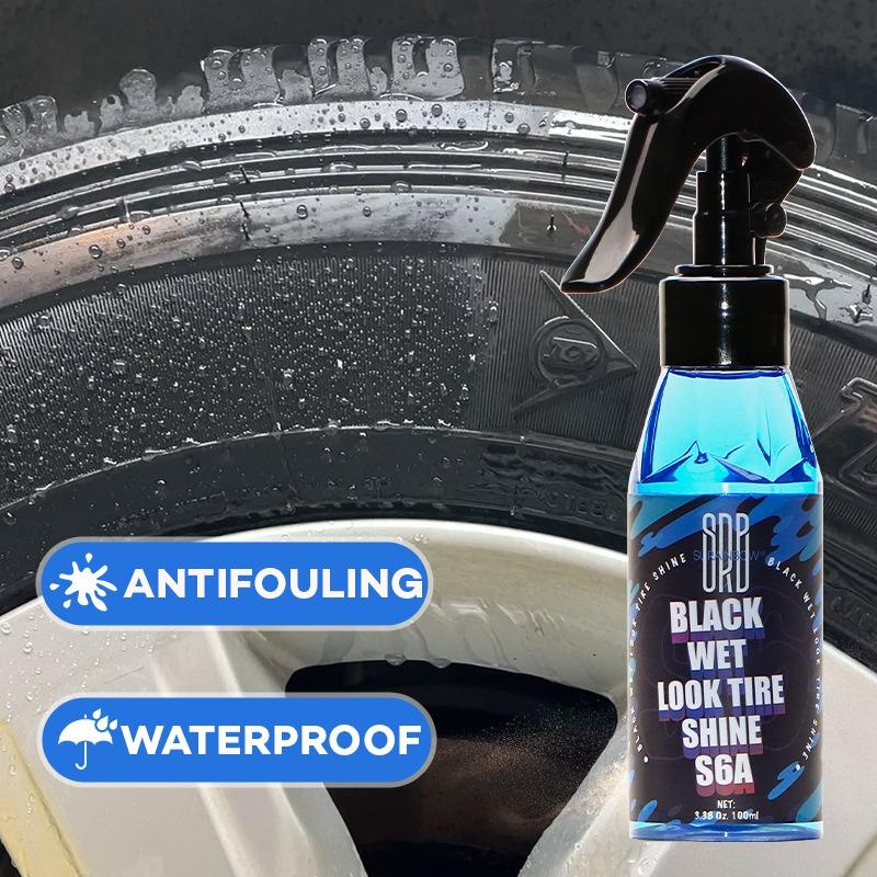 1Pcs Protection Long-Lasting Tire Shine Spray 100Ml Motorcycle Black Wet Look Tire Shine Dressing For Deep Glossy Finish