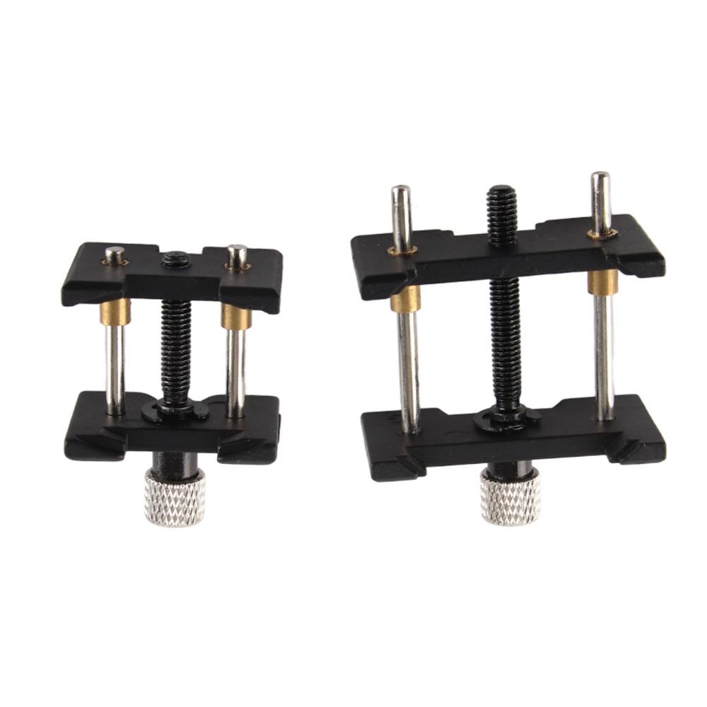 2Pcs Black Watch Movement Holder Metal Watch Repair Accessory Watchmaker Accessory  for Business Use
