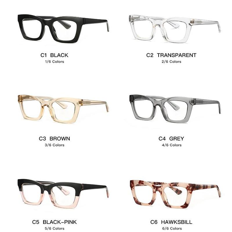 Black Pink Frame Square Nearsighted Glasses For Women TR90 Anti Blue Rays Student Myopia Photochromic Eyeglasses 0 -0.5 To -6.0