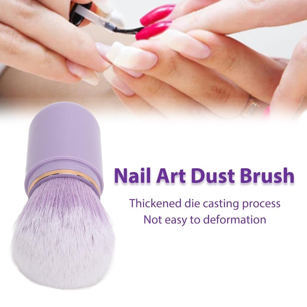 Retractable Retractable Nail Dust Brush Capsule Portable Manicure Brush Salon manicure use фиолетовый