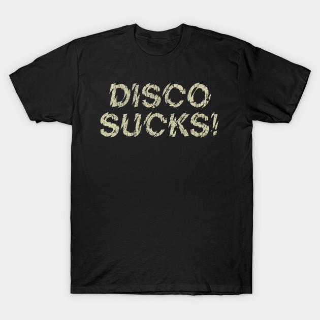 

Men Black Print T-shirt Disco Sucks! 1979 No-Cut Transfer Paper Print Cotton Tshirt XL чёрный