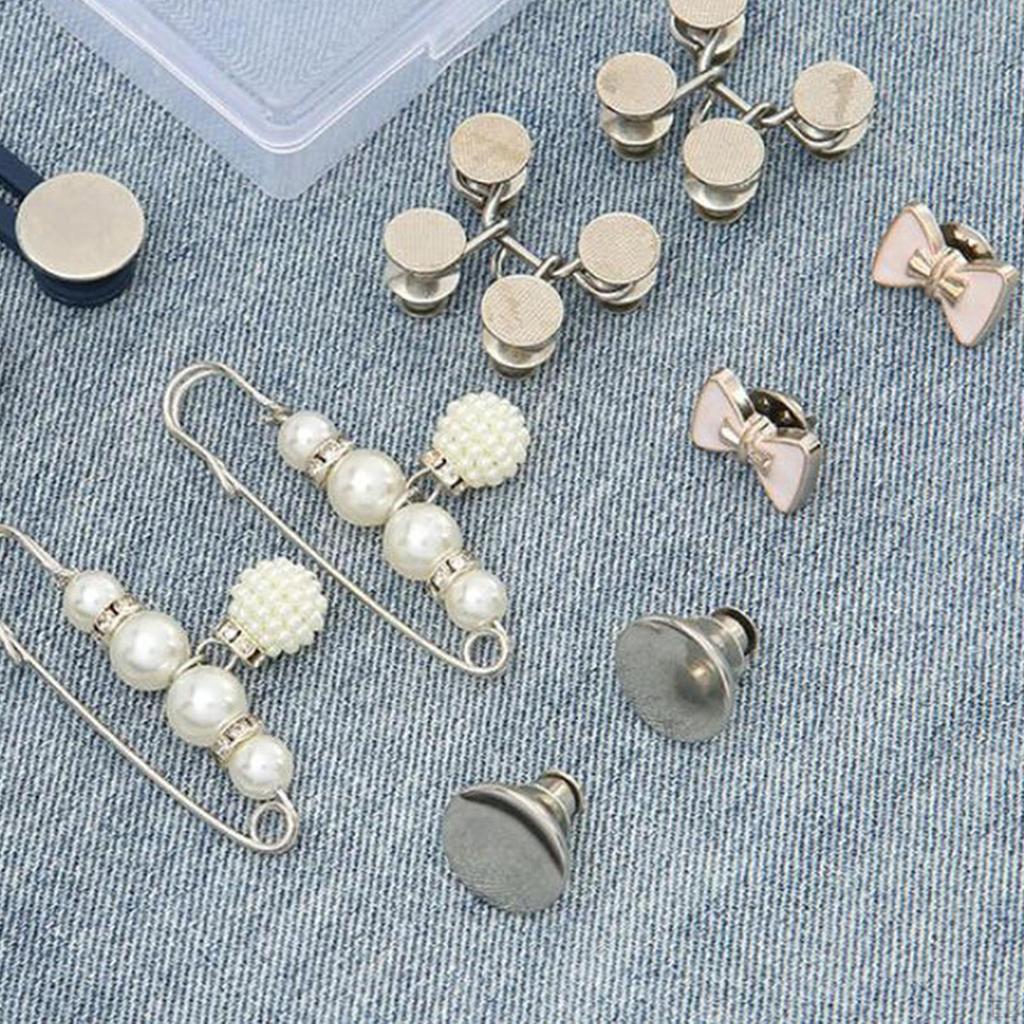 Jean Waist Buckle Button Changing Simple Installation Detachable Tightener Waistband for Skirts