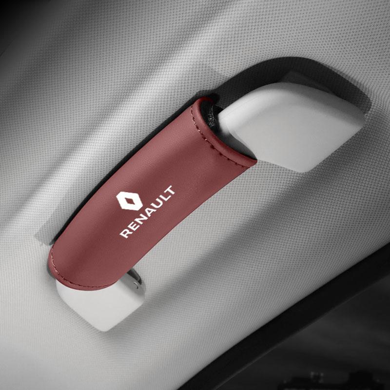 1Pcs PU Leather Roof Handle Anti-scratch Protector Case For Renault RS Clio Megane 2 3 4 Captur Trafic Twingo Scenic 2 Kadjar R888