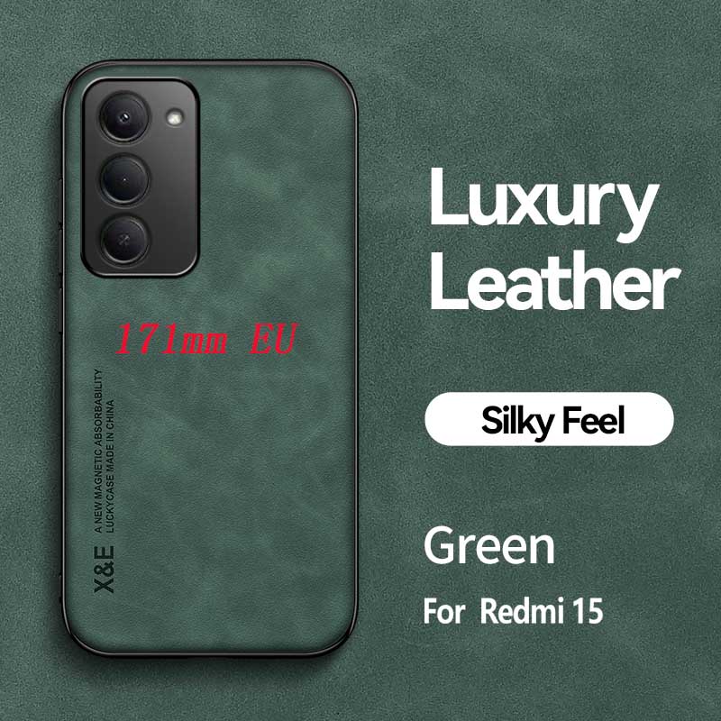 Light Luxury SheePskin Phone Case For Redmi 15 4G 5G 171mm European version With Magnetic Suction Phone Case