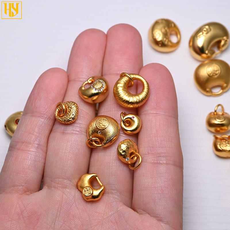 Vergoldeter Glücksschloss Anhänger Armband Halskette Charm