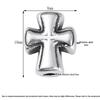 S999 Sterling Silver Cross Spacer Beads, 3D Horizontal/Vertical Holes, Handmade Rope DIY Bracelet Accessories
